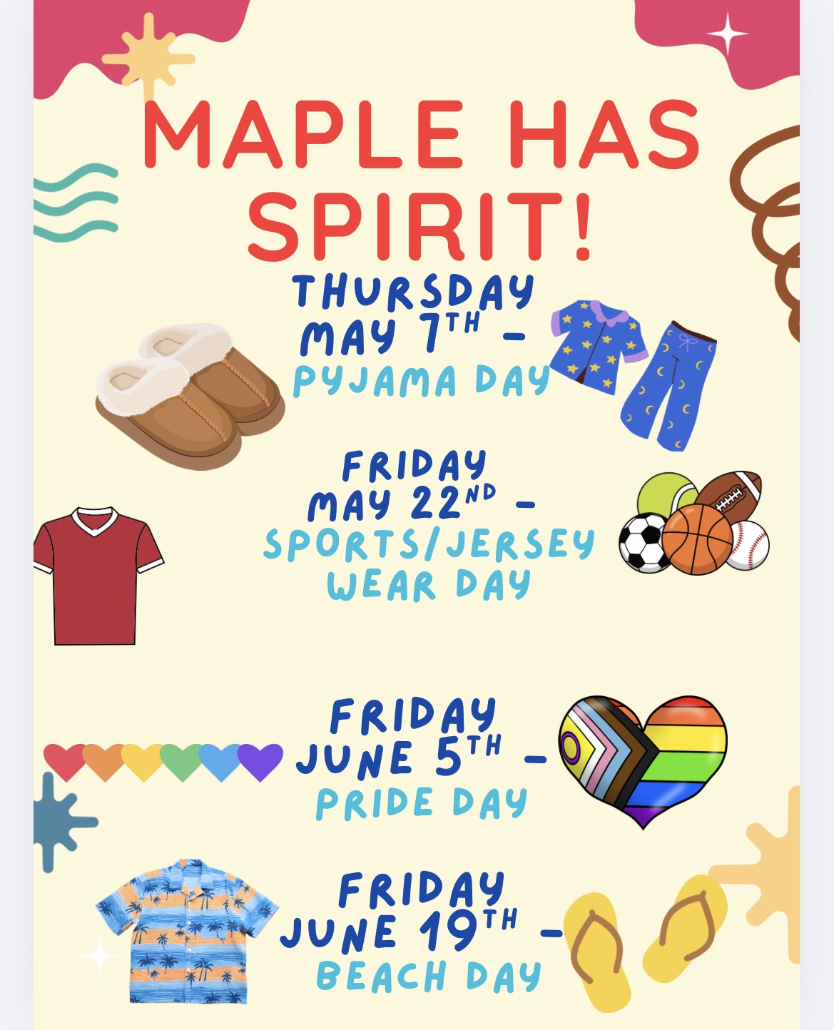 spirit day may and June