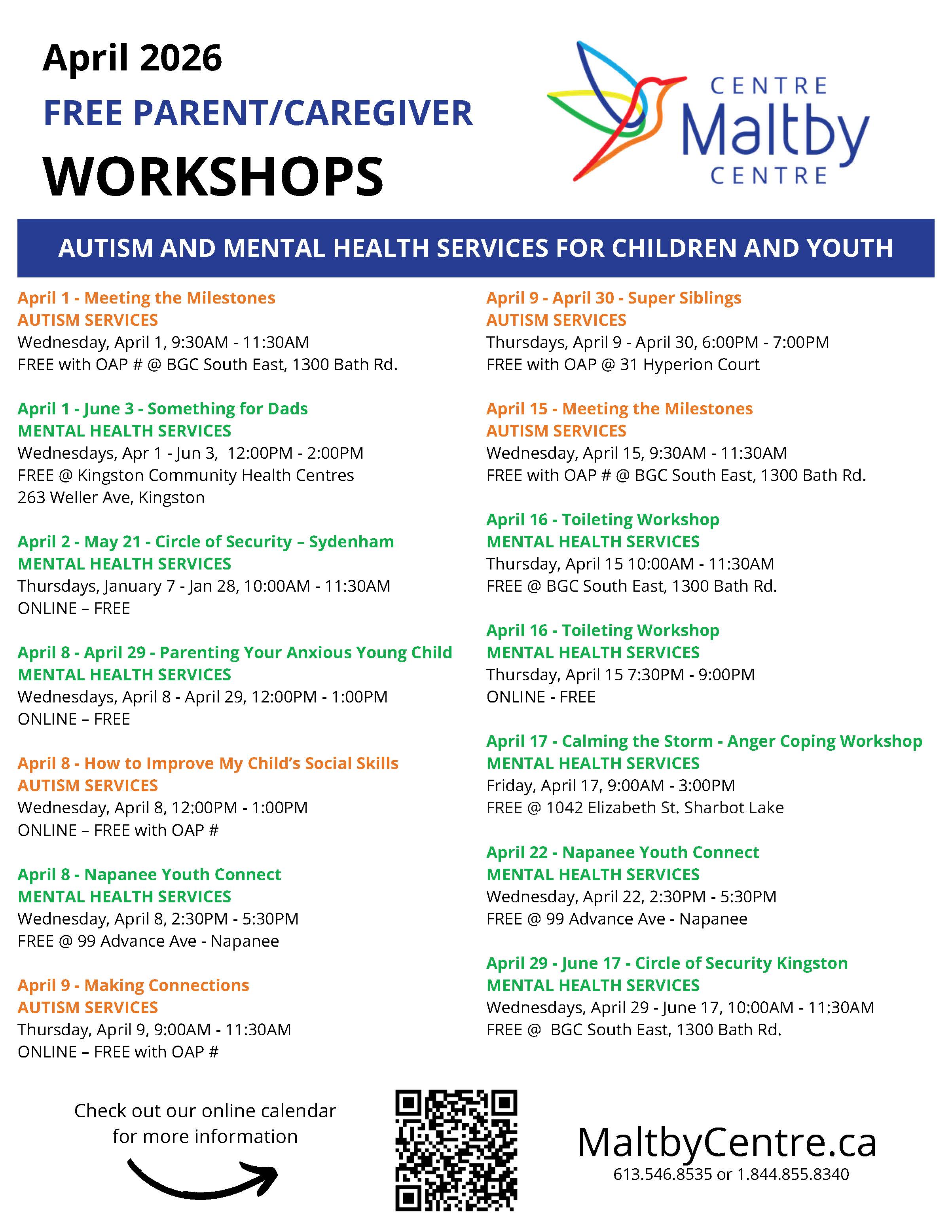 Spring Workshops 2026 Page 2